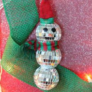 Mirrored Ball Snowman